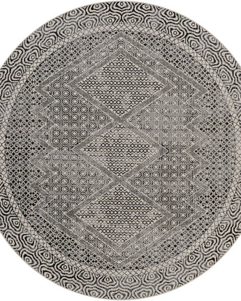 Zehra washable area rug - Gray / Round / 6’7’’ Round