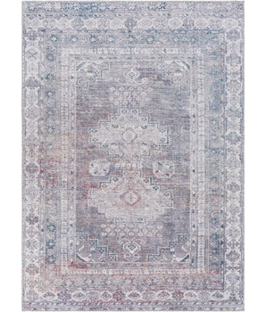 Zinnia washable area rug - Gray / Rectangle / 5x7 - Area