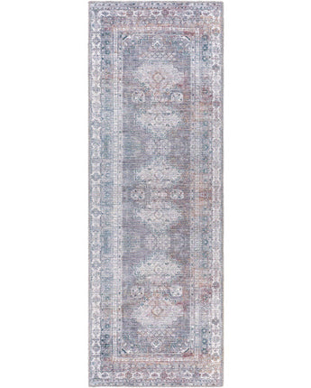 Zinnia washable area rug - Gray / Runner / 2’7’’ x