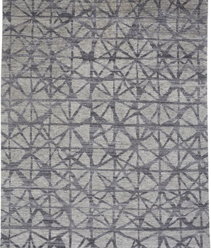 Vivien architectural hand-knot wool - Gray / Rectangle